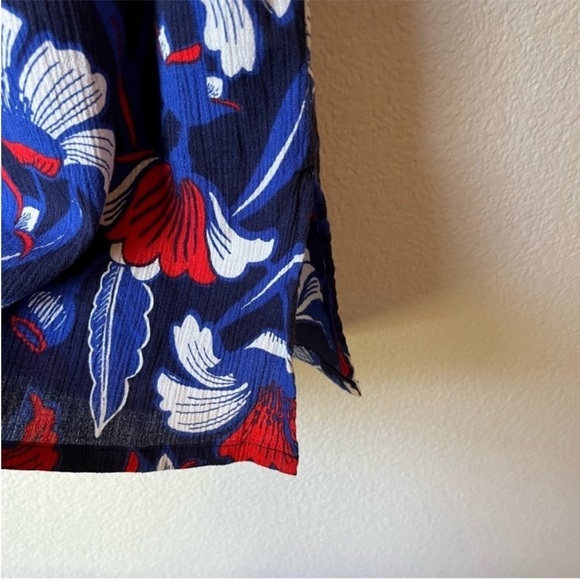 J. Crew Factory Floral Tunic Swim Cover Up 100% Cotton Size Medium - Picture 3 of 5